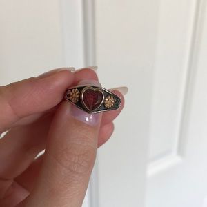 Garnet Heart James Avery ring *retired*